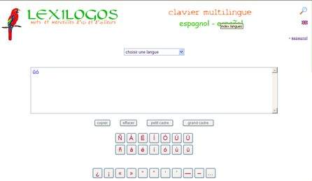 Clavier en ligne dans toutes les langues