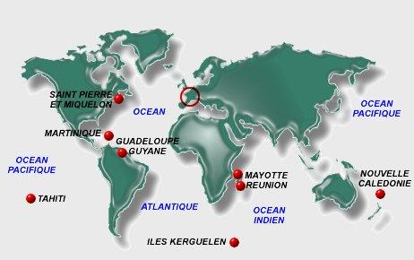 carte dom tom et statut actuel