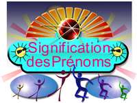 Signification des Prnoms