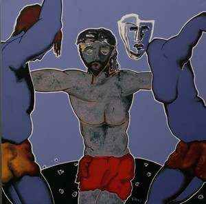 Crucifixion ( huile sur toile 100x100 ) 