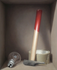 Composition au marteau - Huile sur toile - 27 x 22 cm
