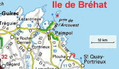 Île de Bréhat carte situation