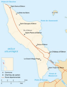 Carte de l'Île d'Oléron